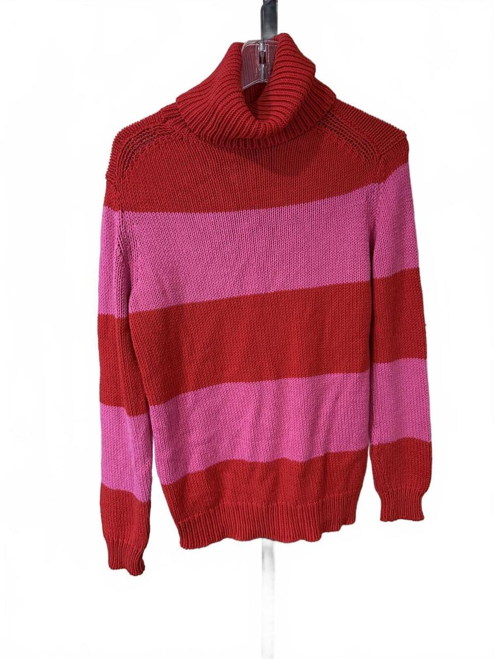Isaac Mizrahi Striped Turtleneck Sweater Medium